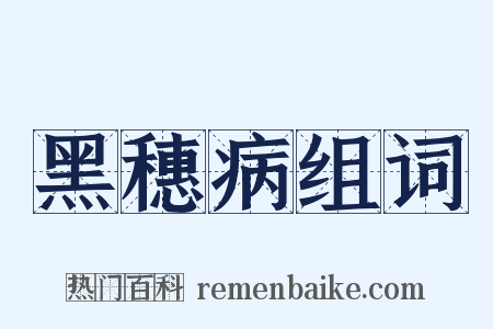 黑穗病组词是什么意思的图片
